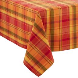 Saro Lifestyle Harvest Table Linens 160-Inch x 65-Inch Oblong Tablecloth in Terracotta
