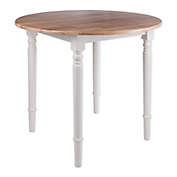 Winsome&trade; Sorella 36-Inch Round Drop-Leaf Dining Table in Natural/White