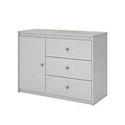 Ameriwood Home Elements 3-Drawer Storage Organizer with Door in Grey