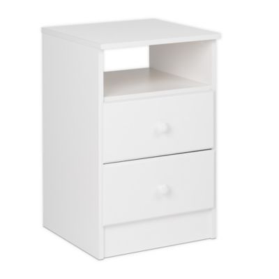 Prepac Astrid 2 Drawer Nightstand In White Bed Bath Beyond