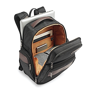 Samsonite&reg; Kombi 4 Square Backpack in Black/Brown. View a larger version of this product image.