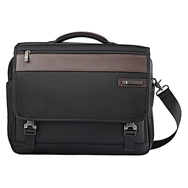 Samsonite&reg; Kombi 16-Inch Briefcase in Black/Brown. View a larger version of this product image.