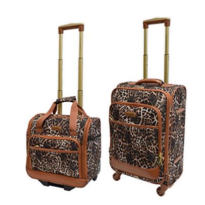 leopard luggage set