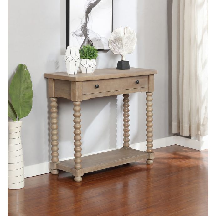 Bee Willow Home Spindle Console Table In Grey Wash Bed Bath Beyond