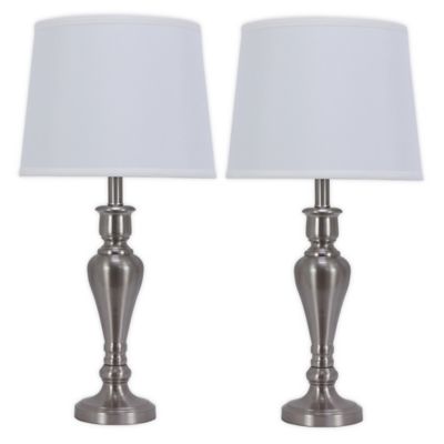 brushed nickel bedside lamps