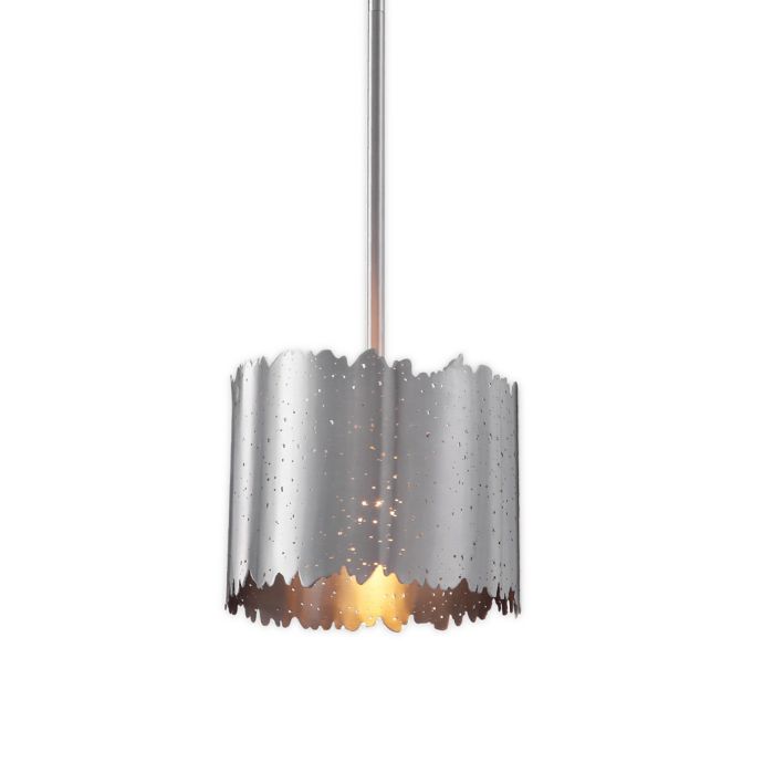 Uttermost Baradla 1Light Downrod Mount Pendant in Nickel with Metal