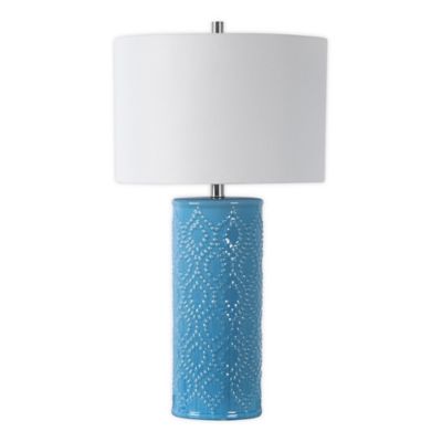 Must Have Benedetti Table Lamp In Blue, Bed Bath And Beyond Etagere Floor Lamp