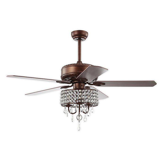 Jonathan Y Becky 52 Inch 3 Light Led Chandelier Fan In Brown With Remote Bed Bath Beyond - Brown Chandelier Ceiling Fan