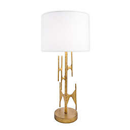 NuLOOM Freeform Table Lamp in Gold with Linen Shade