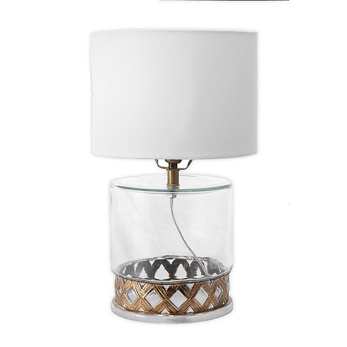 Nuloom Laurel Coronated Glass Table, Meena Glass Table Lamp