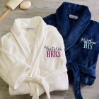 Alternate image 1 for His or Hers Embroidered Luxury Fleece Robe Collection