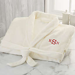 Just For Him Personalized Luxury Fleece Robe in Ivory