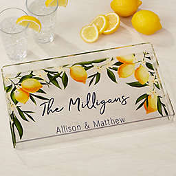 Lovely Lemons Personalized Acrylic Serving Tray