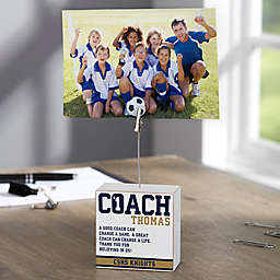 #1 Coach Personalized Photo Clip Holder Block