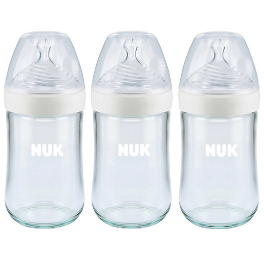 Alternate image 1 for NUK® Simply Natural™ 3-Pack 4 oz. Baby Bottles in Clear
