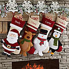 Alternate image 1 for Santa Cheerful Holiday Personalized Christmas Stocking