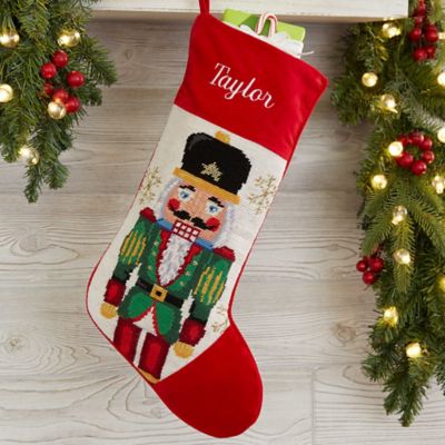 Angel Embroidered Needlepoint Stocking | Bed Bath & Beyond