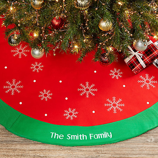 Alternate image 1 for Winter Fun Personalized Christmas Tree Skirt
