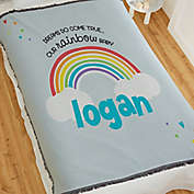 Rainbow Baby Personalized 56-Inch x 60-Inch Woven Blanket