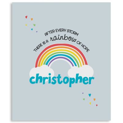 personalized rainbow baby blanket