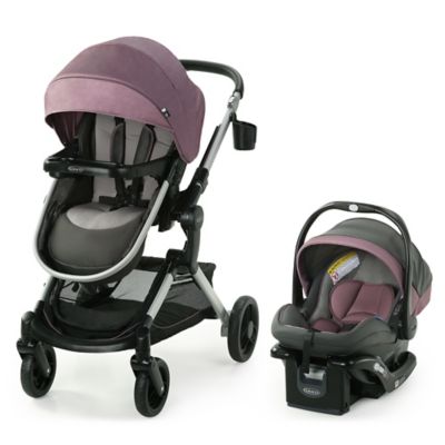 pink and grey travel systems