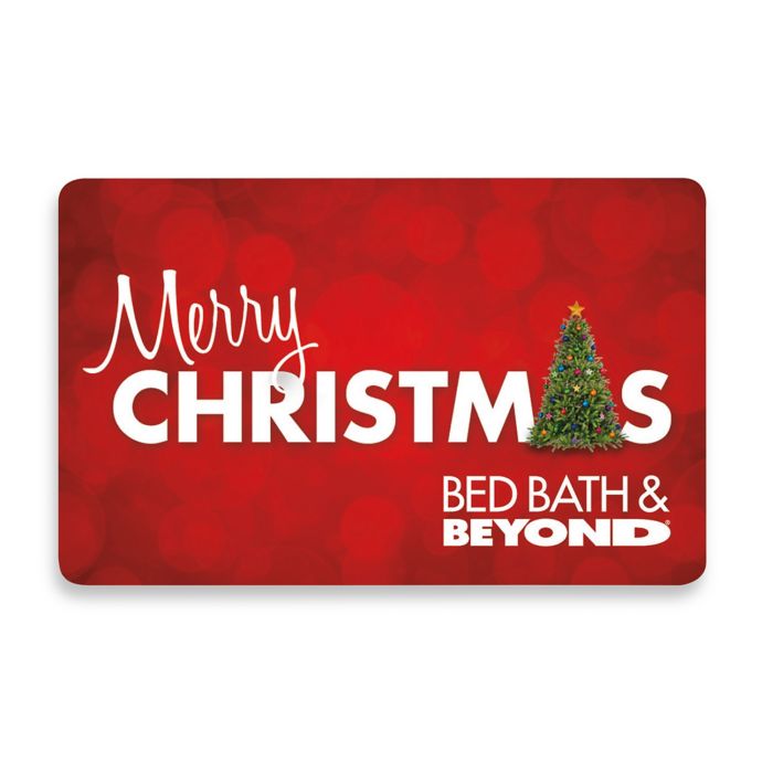 "Merry CHRISTMAS" Tree Gift Card 25 Bed Bath & Beyond