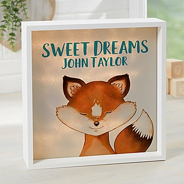 Woodland Fox Personalized LED Light Shadow Box Collection. View a larger version of this product image.