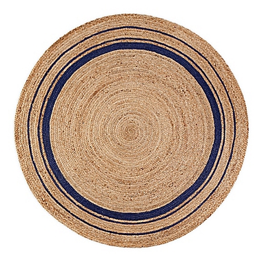 4&#39; Round Kerala Sunrise Jute Area Rug. View a larger version of this product image.