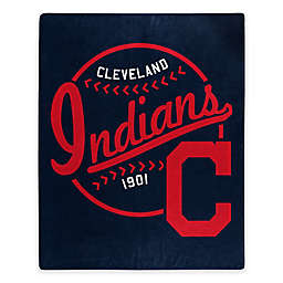 MLB Cleveland Indians Jersey Raschel Throw Blanket