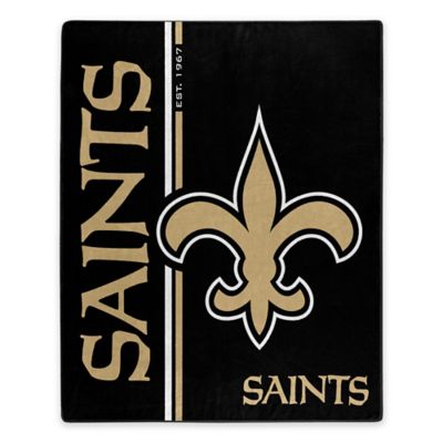 NFL New Orleans Saints Royal Plush Raschel Throw