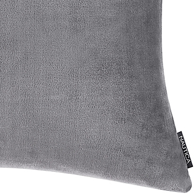 Nautica&reg; Ultra Soft Plush European Pillow Sham in Grey. View a larger version of this product image.