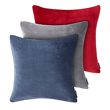 Nautica&reg; Ultra Soft Plush European Pillow Sham in Grey. View a larger version of this product image.