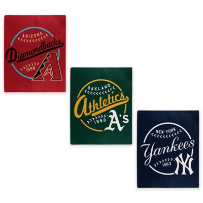 MLB Jersey Raschel Throw Blanket Collection