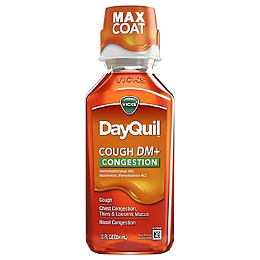 Vicks® DayQuil™ 12 fl. oz. Cough DM + Congestion Relief Medicine in  Tropical Citrus | Bed Bath & Beyond