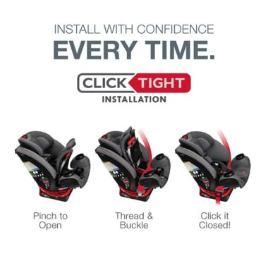 Britax&reg; One4Life&trade; ClickTight&reg; All-in-One Convertible Car Seat in Drift Grey. View a larger version of this product image.