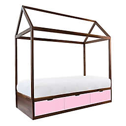 Nico & Yeye Domo Zen Twin Canopy Bed in Pink