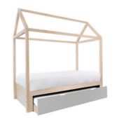 Nico &amp; Yeye Domo Zen Twin Canopy Bed with Trundle in Grey