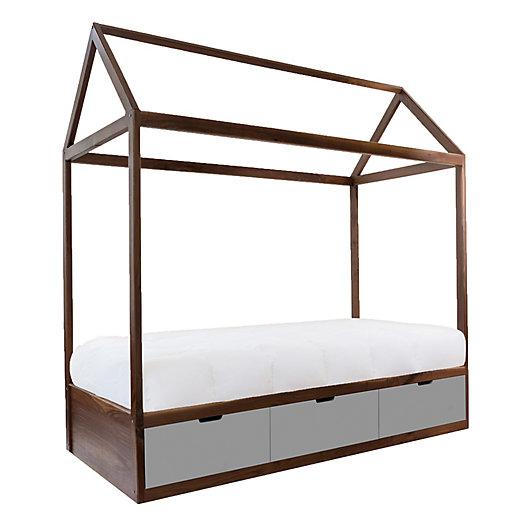 Nico Yeye Domo Zen Twin Canopy Bed, Twin Canopy Bed With Drawers