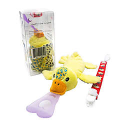 Nissi & Jireh® Duck 4-in-1 Teething Toy and Detachable Pacifier Holder