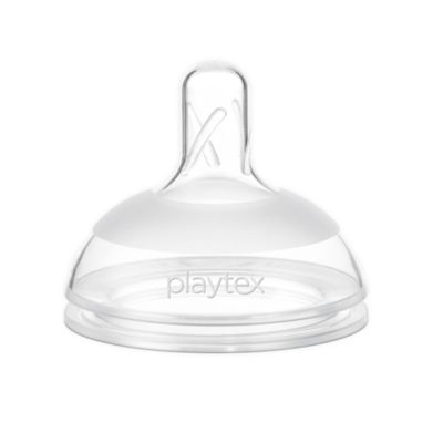 Lot of 10 Playtex Nurser Drop In Bottle Nipples Naturalatch Silicone Slow Medium 