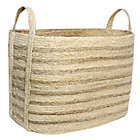Alternate image 0 for Taylor Madison Designs&reg; Rectangular Natural Braided Maize Basket with Seagrass Stripes