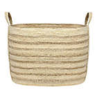 Alternate image 1 for Taylor Madison Designs&reg; Rectangular Natural Braided Maize Basket with Seagrass Stripes