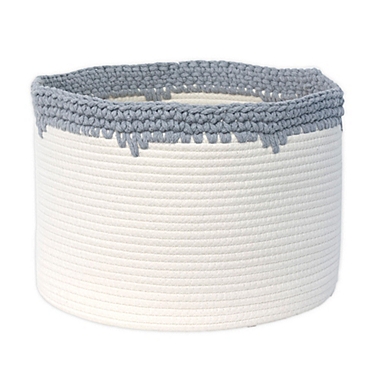 Taylor Madison Designs&reg; Stitched Yarn Rope Storage Bin in Natural/Grey. View a larger version of this product image.