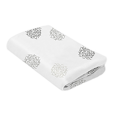 4moms&reg; mamaRoo sleep&trade; 100% Cotton Bassinet Sheet in White Crosshatch. View a larger version of this product image.