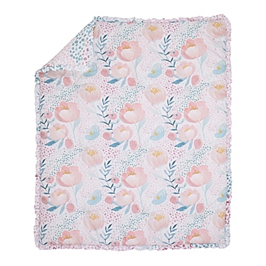 NoJo Watercolor Blossom 8-Piece Floral Crib Bedding Set in Pink. View a larger version of this product image.