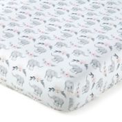 Levtex Baby&reg; Heritage Elephants Fitted Crib Sheet in Pink/Grey