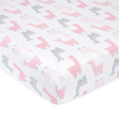 pink fitted cot sheet