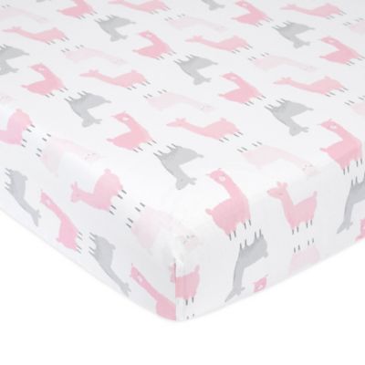 pink fitted crib sheet