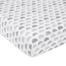 just born® Dream Ombre Moon Fitted Crib Sheet in Grey