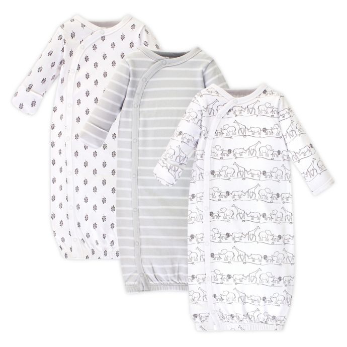 white preemie gown